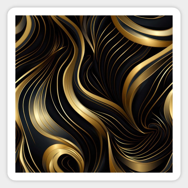 Golden Lattice: Luxurious Linearity in Gold Sticker by star trek fanart and more